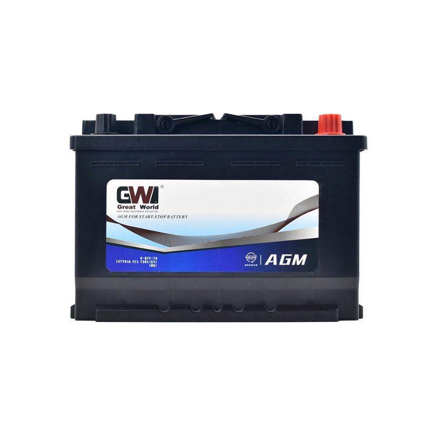 12V 70ah New Design AGM Automotive Auto Battery for Hybrid Automobile Start-Stop Car Varta Exide Type